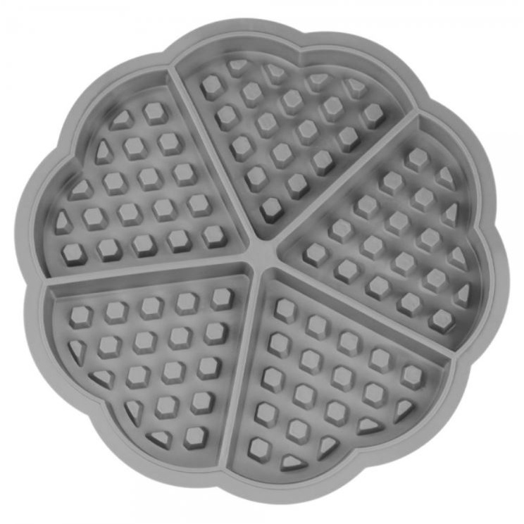 1 Forma De Waffle Panquecas Crocante Em Silicone Antiaderente Multiuso Universal 17,5x1,5 cm