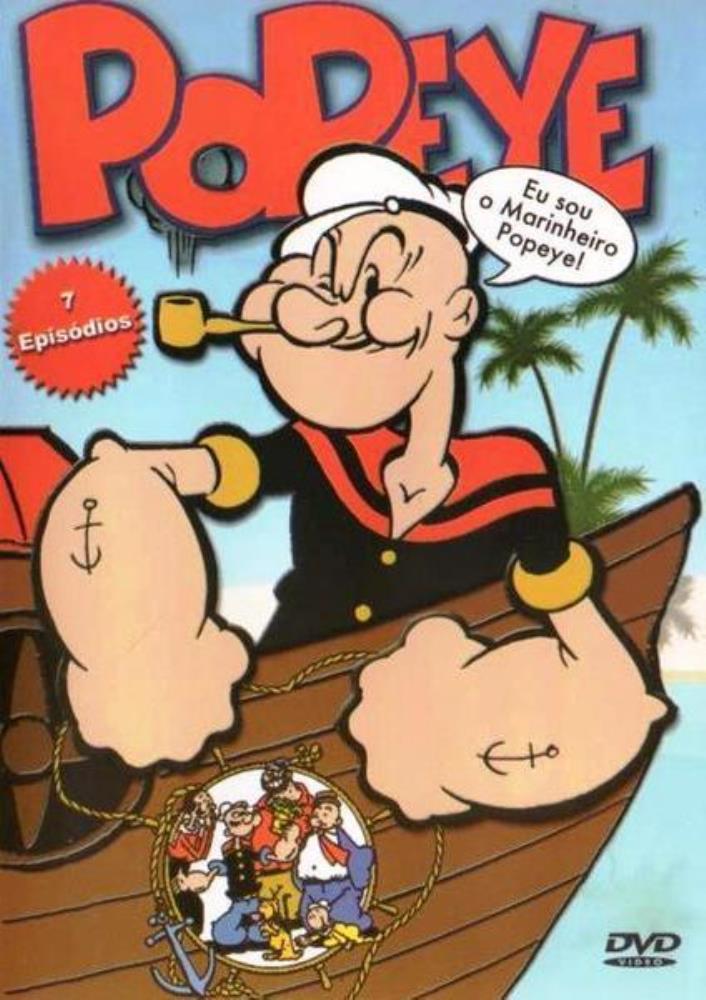 DVD Popeye Eu Sou o Marinheiro Popeye 7 Episódios