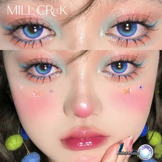 Mill CREEK Blue Lentes de Contato Cosplay Halloween 14,5mm Anime Olhos de Beautiful Girl Natural Grande Diâmetro Lentes Macias Beleza Maquiagem Usando Lentes de Contato