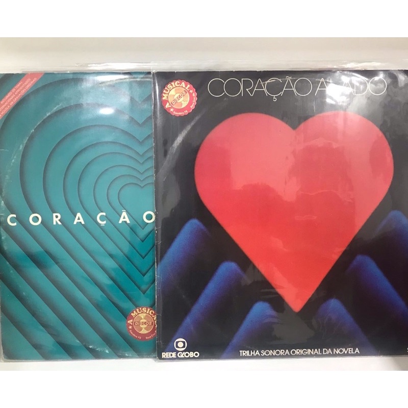 LOTE 2 LPS VINIL CORAÇÃO ALADO (NACIONAL + INTERNACIONAL) - 1980 - mv