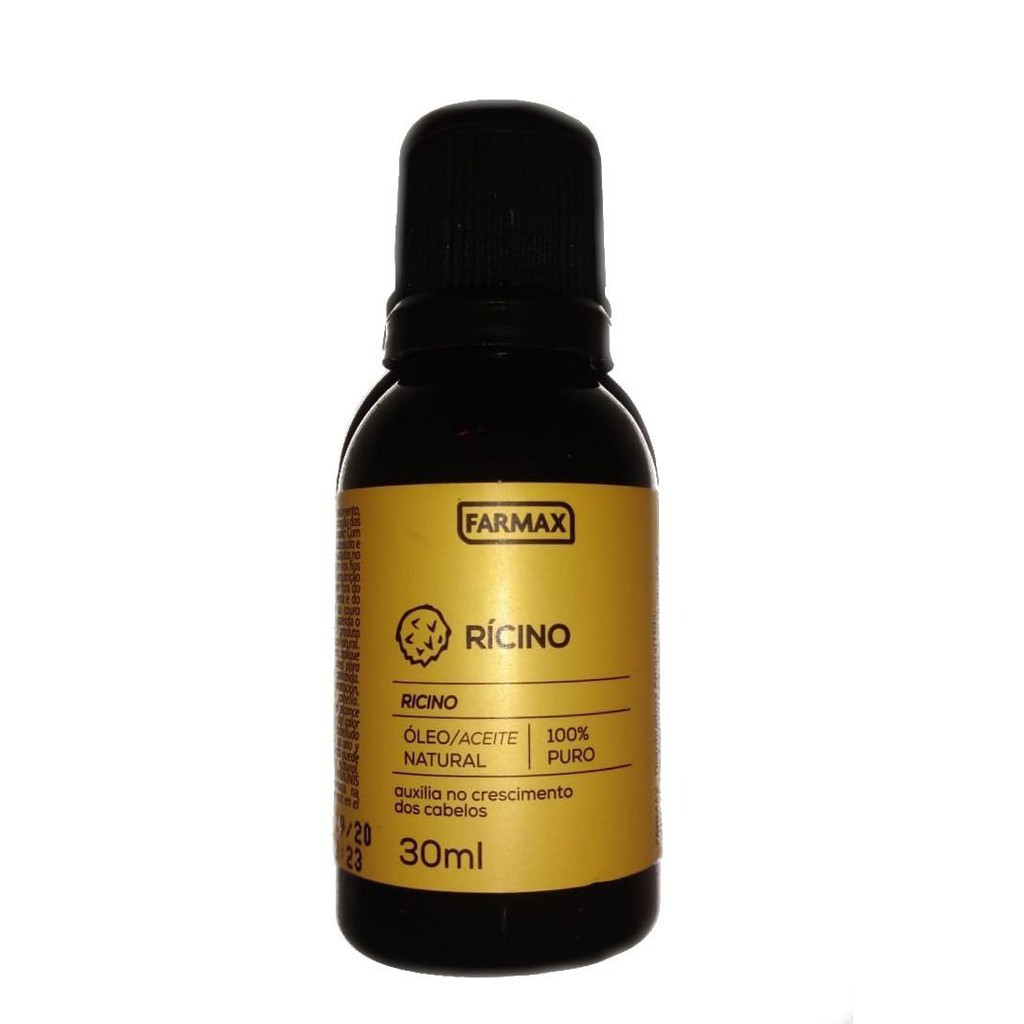 OLEO DE RICINO FARMAX 30ML ÓLEO DE RÍCINO 100% (NOVA EMBALAGEM