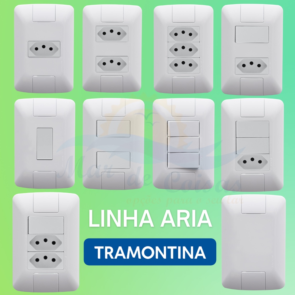 Tomadas e Interruptores 4x2 10A/20A Linha Aria Tramontina