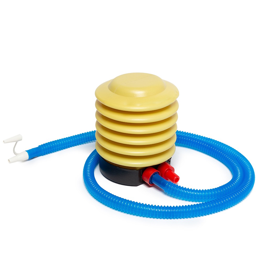 Bomba Encher Sanfonada Bola Pilates Boia Piscina Amarela Maxboost