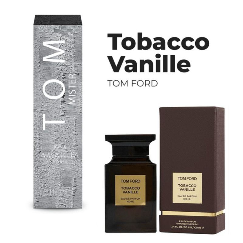 Perfume Tom Mister Amakha Paris - inspirado Tobacco Vanille Tom Ford 15 ml  masculino | Shopee Brasil