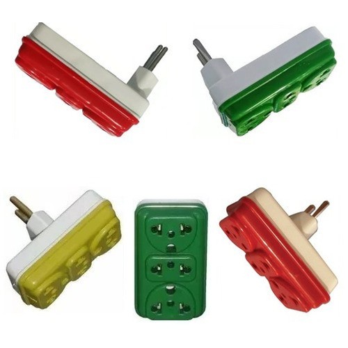 1 Unidade = Adaptador Eletroplas 3 Saídas Tê Benjamim 3Saídas Tê para Tomada 10a 110v 220v