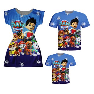Vestido adulto + Camisa adulta + Camisa infantil - Cachorros