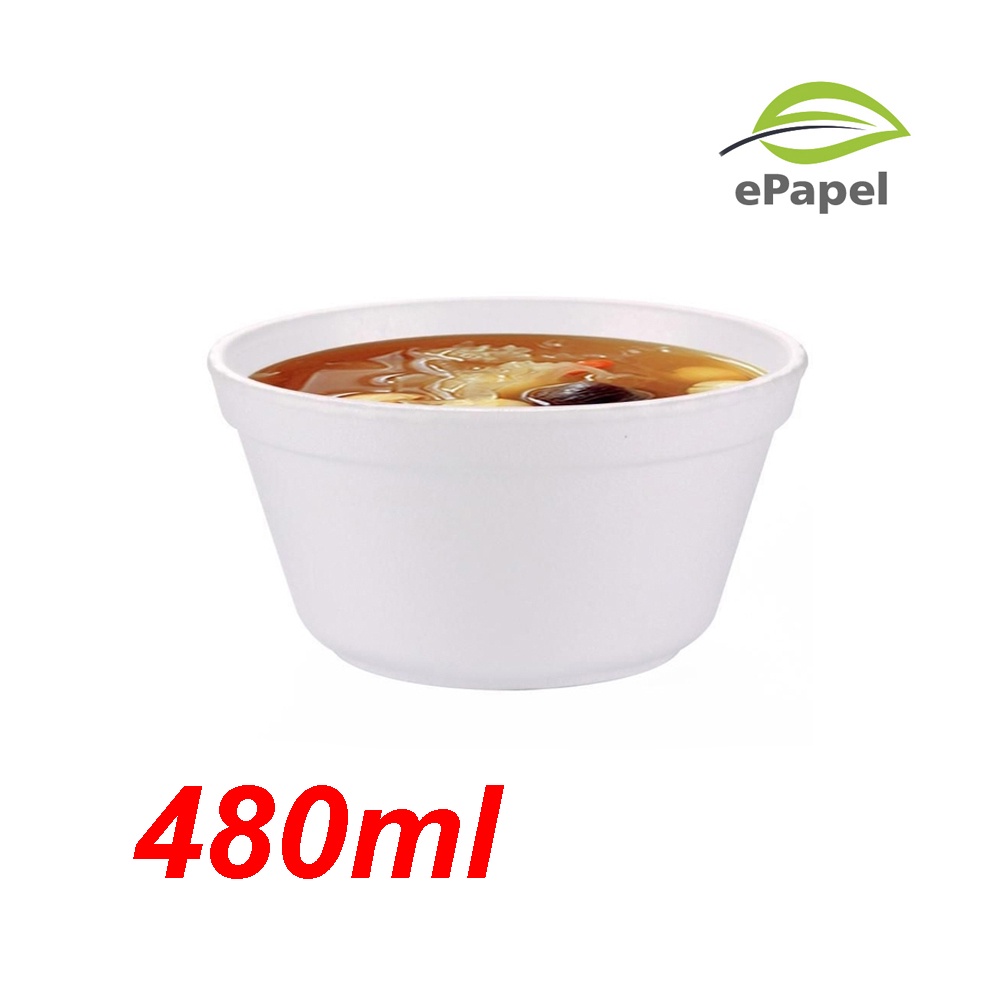100 Pote Cumbuca Térmica Isopor 480ml SEM Tampa