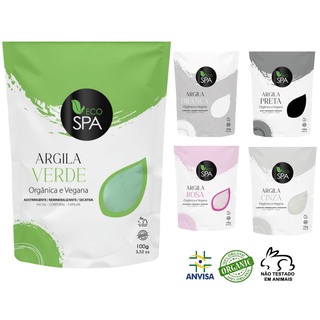 500g ou 800g ARGILA KIT 5 ou 8 CORES, verde, preta, branca, rosa, e cinza SKIN CARE