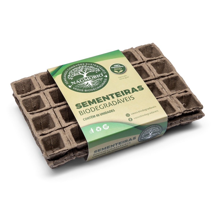 Kit 2 Sementeiras Biodegradáveis Sustentáveis 24Cel NAGMOBIO em Oferta na Shopee