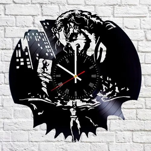Batman Coringa - Relógio Disco De Vinil Decoração