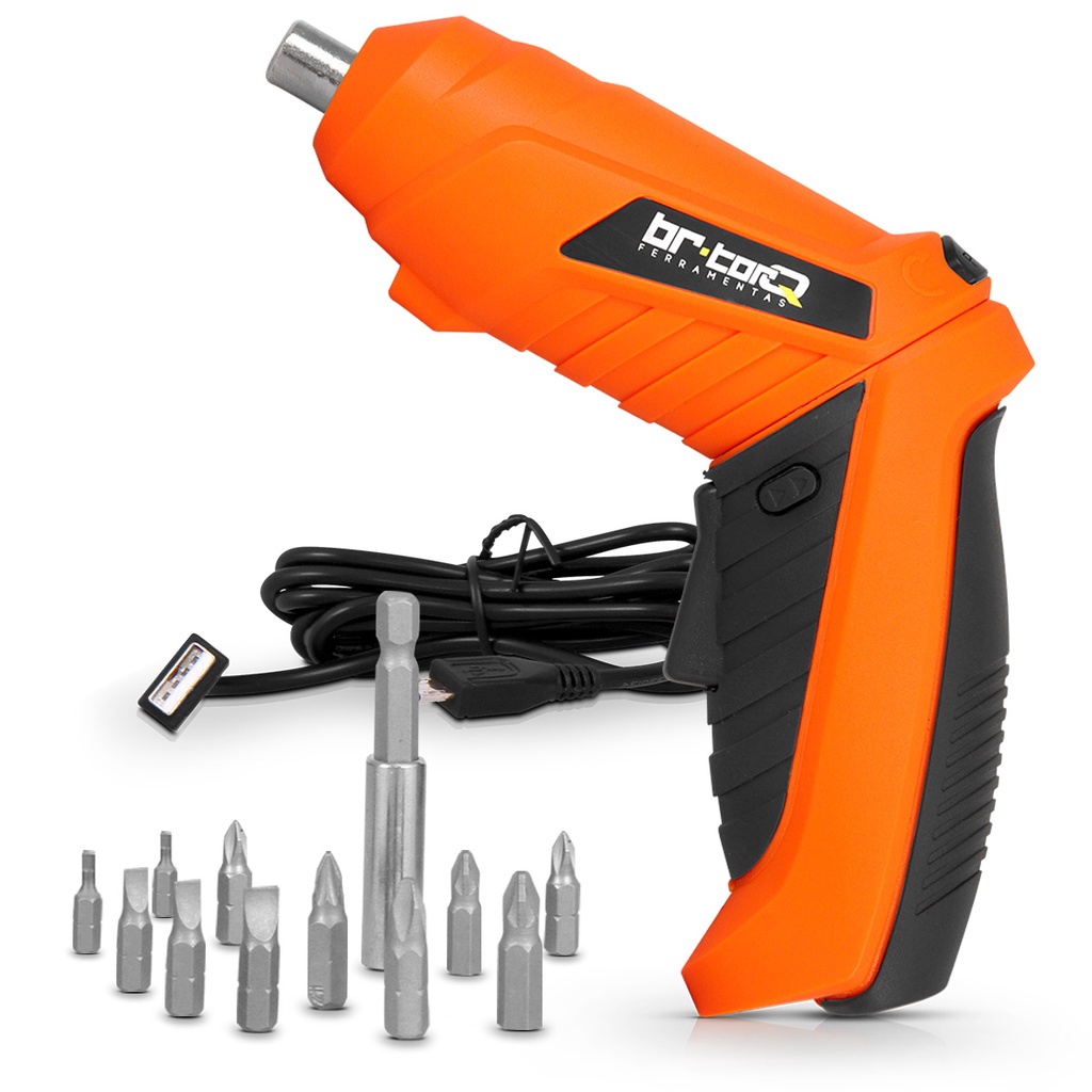 Parafusadeira Elétrica Recarregável Bivolt 12 bits Ajustável em Oferta na Shopee