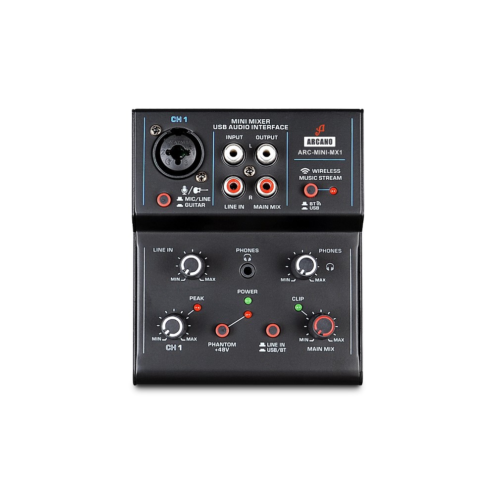 Mesa de som e interface USB Arcano ARC-MINI-MX1