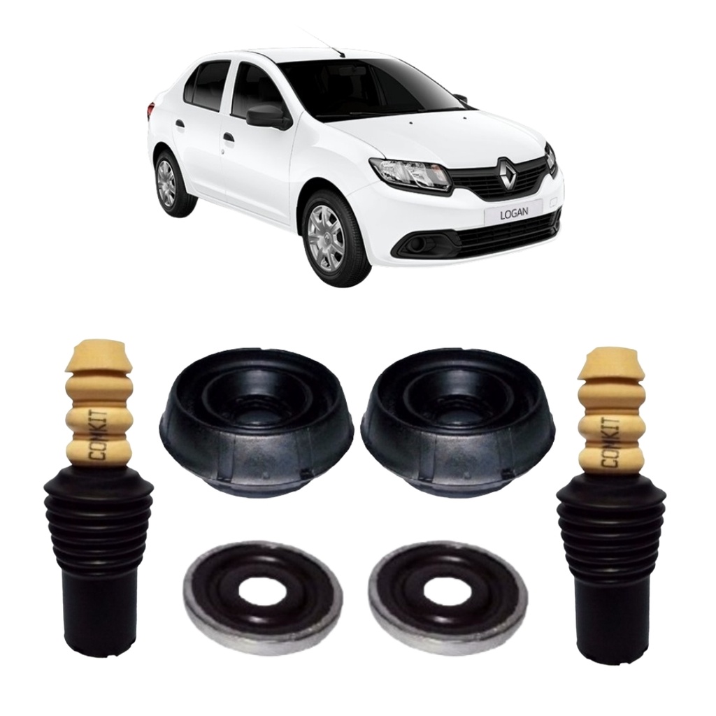 Kit Coxim Batente Amortecedor Dianteiro Renault Logan Tds Carro Automotivo