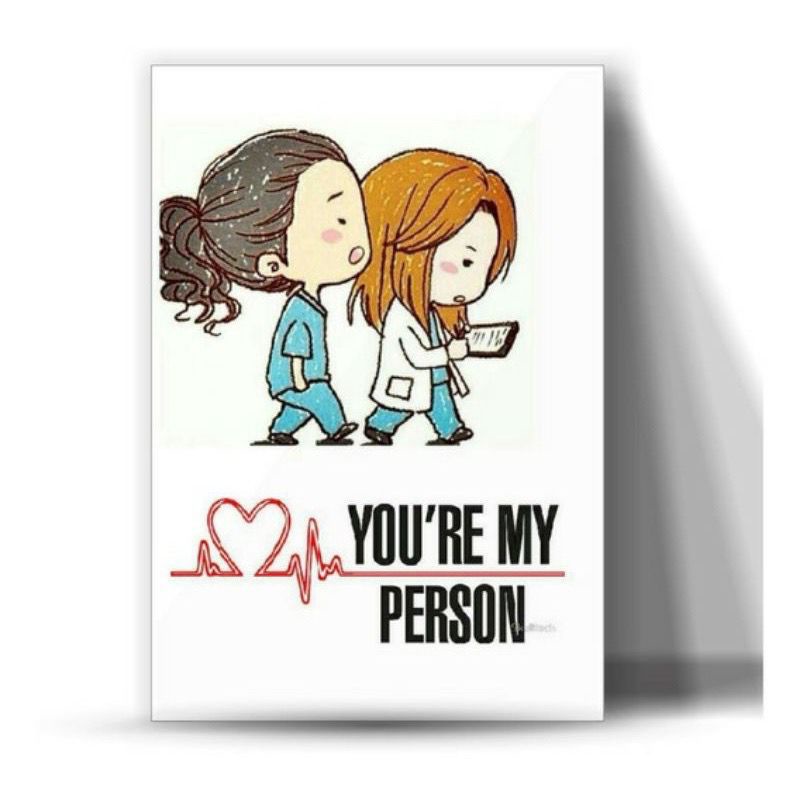 Plaquinha Quadro Decorativo Personalizado Greys Anatomy You Are My Person Série Meredith Cristina 20x30
