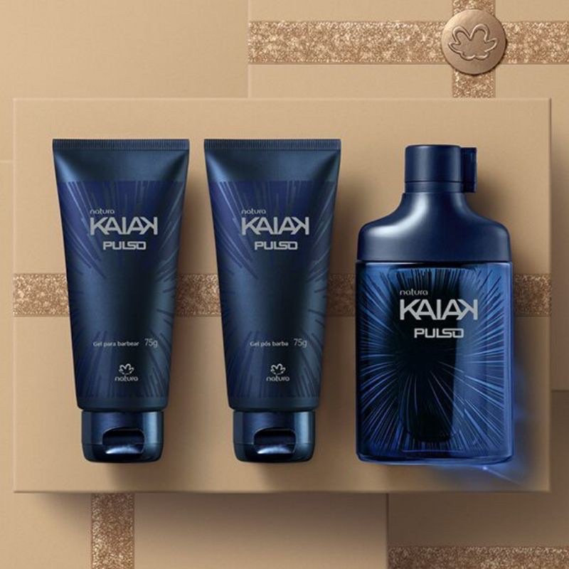 Kit Kaiak Pulso Natura Perfume + gel para barbear + gel pós barba | Shopee  Brasil