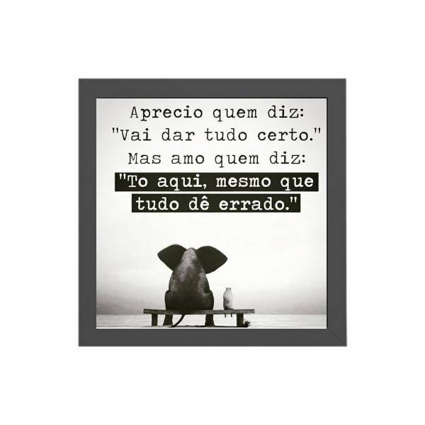 Quadro Quadrado Conte Comigo Sempre 20x20cm