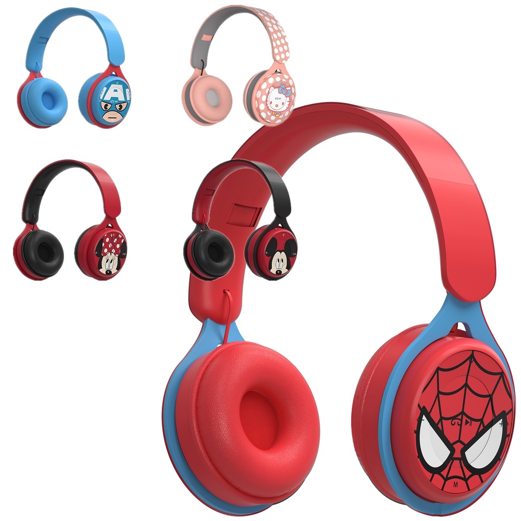 Marvel Fones Fone de Ouvido Ouvidos Sem Fio Infantil Headset Headphone Bluetooth Sem Fio Jogos com Microfone Original Homem Aranha Headphones e Headsets em Oferta na Shopee