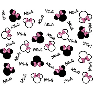 Tecido tricoline, microfibra ou gabardine - Minnie Head - Fundo Branco
