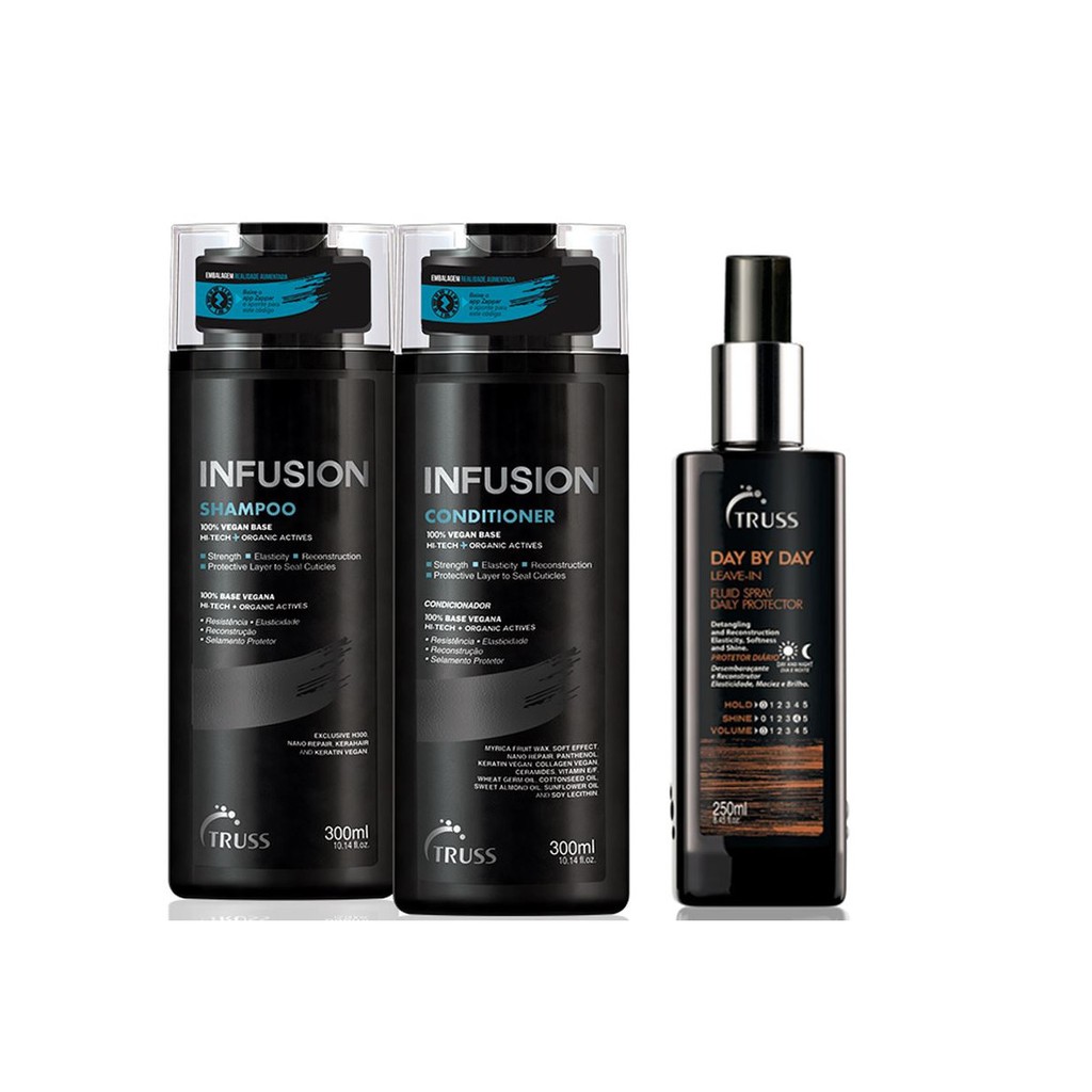 Truss Infusion Shampoo e Condicionador e Day by Day