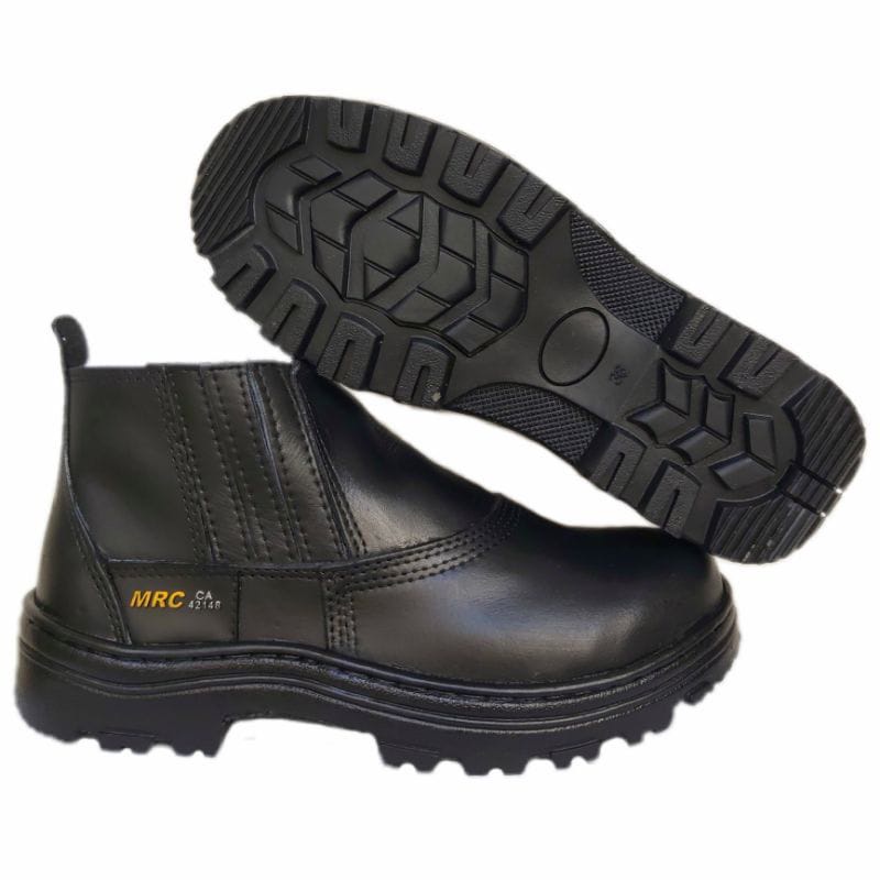 Botina De Segurança Couro Legitimo Masculina Bico Pvc Envio Imeditado TEM CA