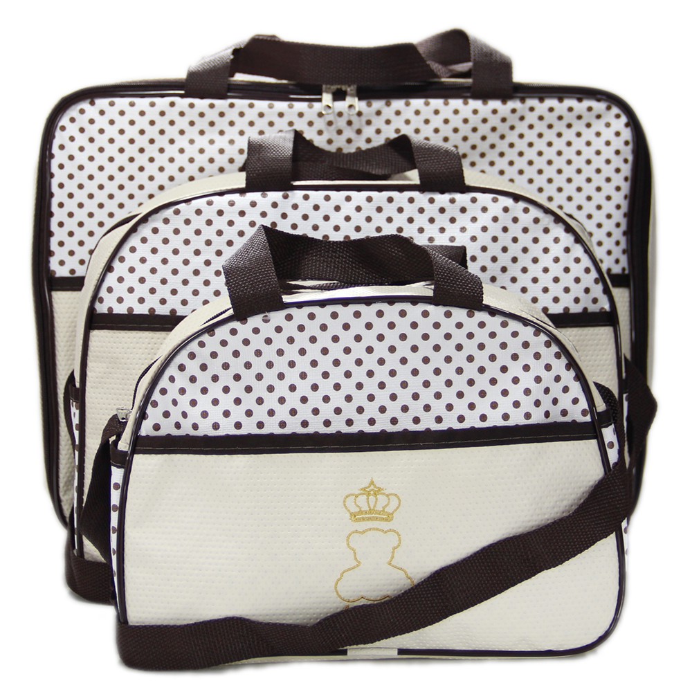 Kit Bolsas De Maternidade Mamae Bebe L Baby Forrada Com 3 Pcs Mala Bolsa Frasqueira Bege Shopee Brasil