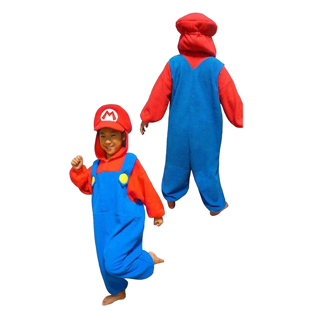 Pijama Mario Macacão Infantil Promoção Kigurumi Mario Nintendo Super Mario