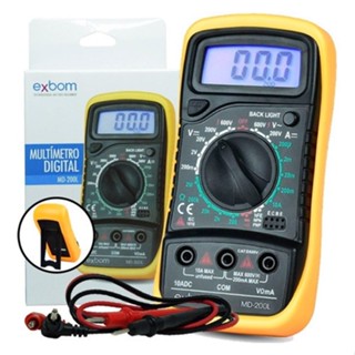 Multímetro Digital Com Display Azul Md-200l Exbom Barato em Oferta na Shopee