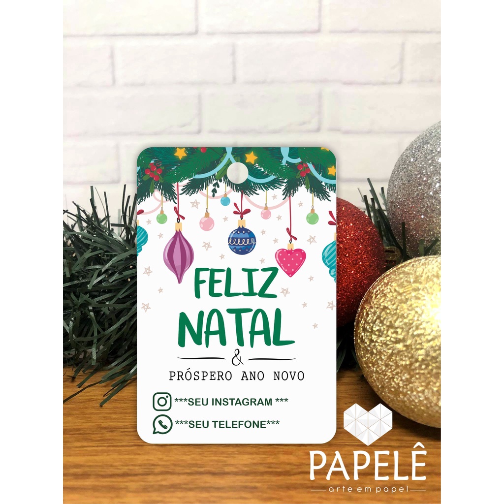 Tag Personalizada Feliz Natal - Mod. 6 | Shopee Brasil