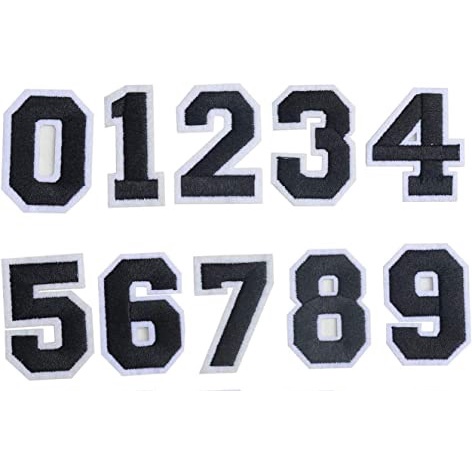 Kit 1 a 5 Numeros ou Letras Aplique Patch Adesivo Termocolante Personalizar com Ferro de Passar Costura