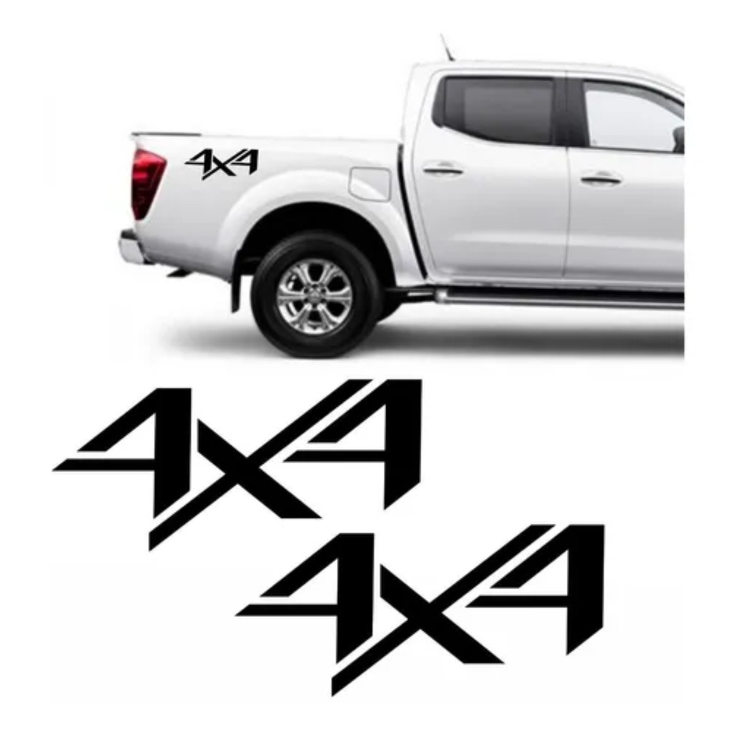 Par De Emblema Adesivo 4x4 Nissan Frontier