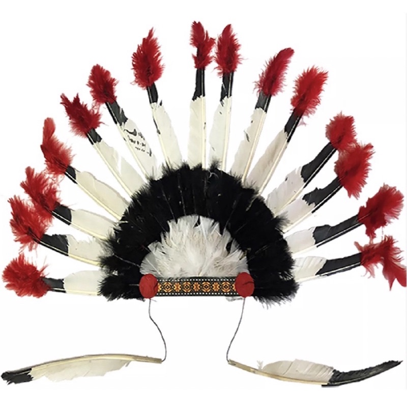 Coroa Coçar de índio Penas Fantasia Carnaval Festa