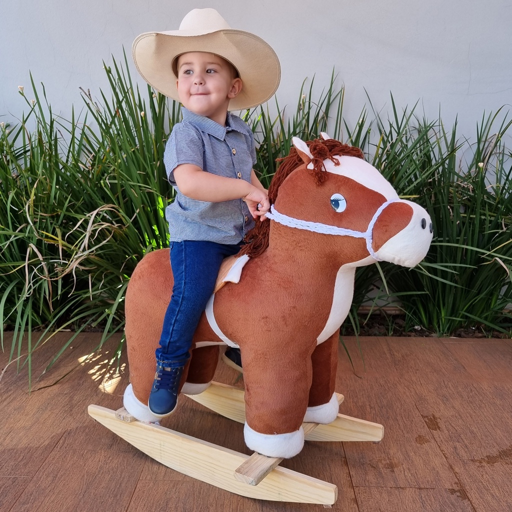 Cavalinho de Balanço 74cm Brinquedo Infantil Upa Upa