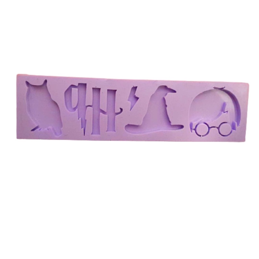 R61 Molde de silicone bruxo mágico resina confeitaria