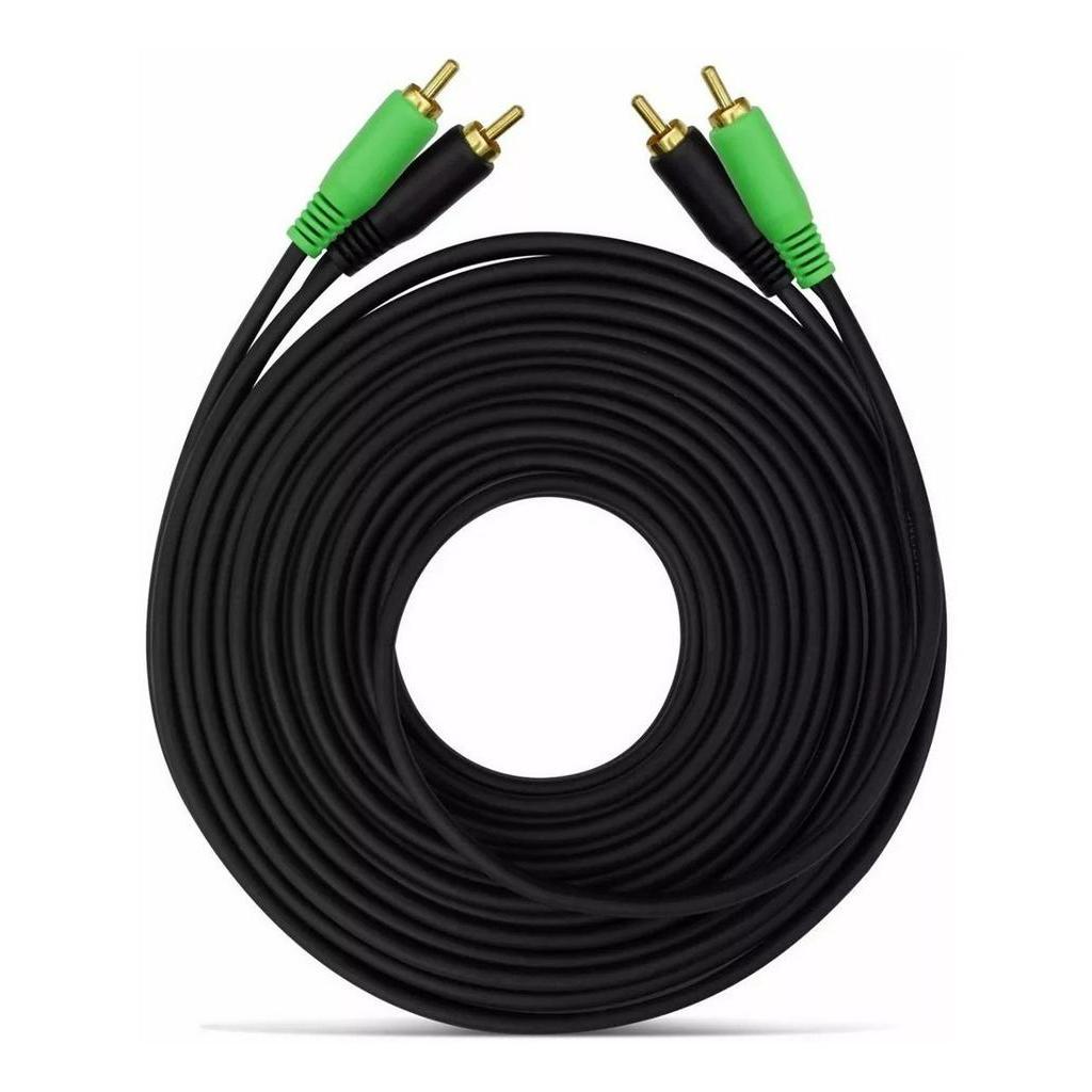 Cabo Automotivo Som Rca 5 Metros 5m Blindado Preto - Spare Parts and Accessories for Vehicles