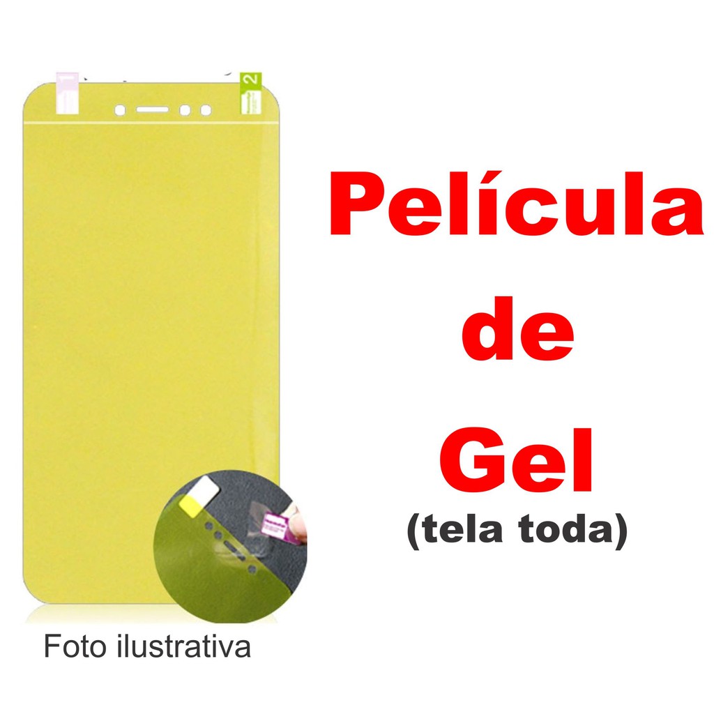 Película De Gel Iphone 6 Plus Tela 5.5 Transparente Flexível Cobre Tela Toda Curva arredondada