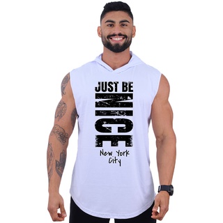 Regata Longline Com Touca Masculina MXD Conceito Academia Musculação Just Be Nice