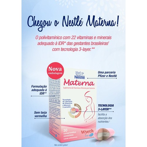 Materna - Suplemento de Vitaminas 30 comprimidos