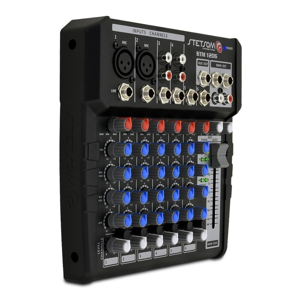 Mesa De Som Automotivo Stetsom Stm1206 6 Canais 4 Eq Band stm 1206