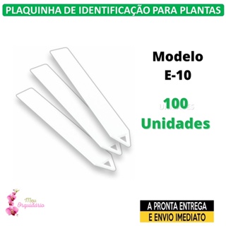Plaquinha / Placa de Identificação de Plantas Ou Produtos Modelo E-10cm Kit Com 100 Unidades em Oferta na Shopee