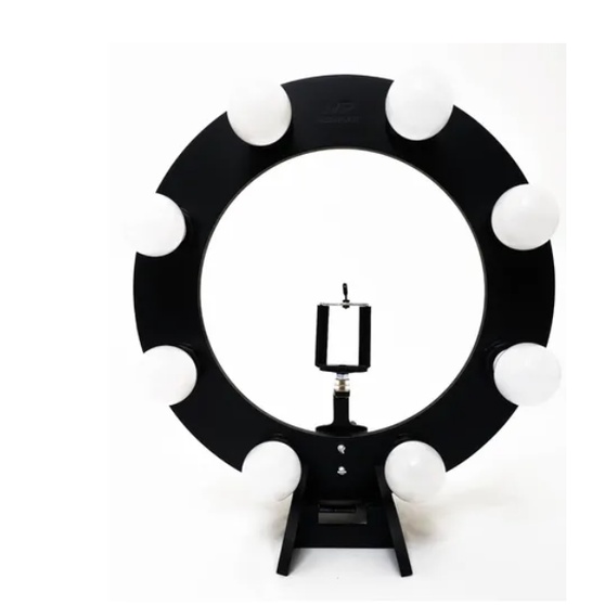 Iluminador Ring Light De Mesa 40 cm Diâmetro C/ 08 Soquetes
