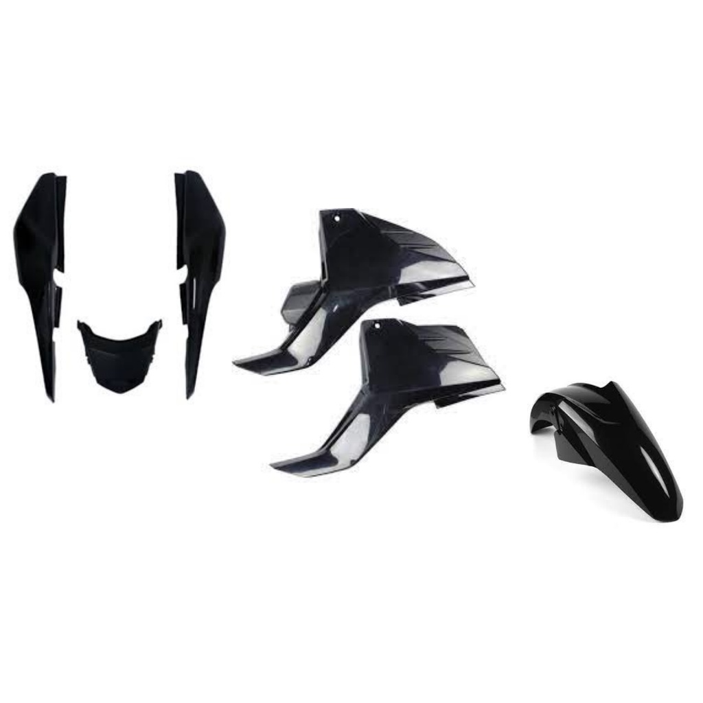 Kit Rabeta+Tampa Lateral+Para-Lama Dianteiro Fan 160 2016-2018 Gargo 160 2016 Preto