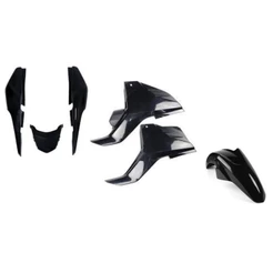 Kit Rabeta+Tampa Lateral+Para-Lama Dianteiro Fan 160 2016-2018 Gargo 160 2016 Preto