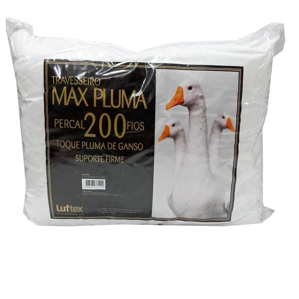 Travesseiro 100% Pluma De Ganso 50x70- Top De Linha