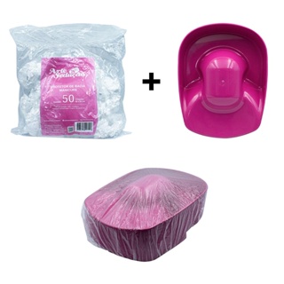 Kit 50 Protetores Descartáveis + Bacia para Mãos Manicure, Arte Sedução Unhas Salão de Beleza Spa em Oferta na Shopee