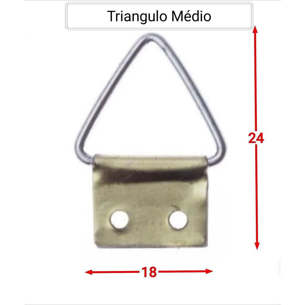Suporte Triangulo Para Pendurar Quadros Médio 100 Peças em Oferta na Shopee