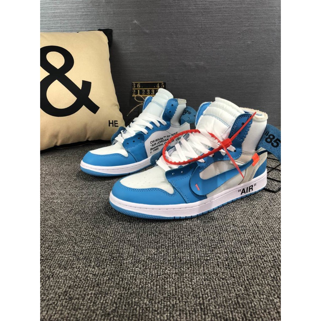 jordan off white azul