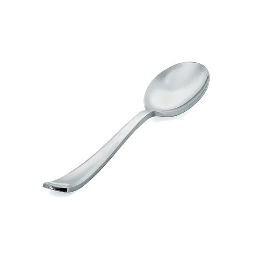 Colher Sobremesa Premium Prata - 10 Unidades  - Silver Festas - Rizzo Distribuidor