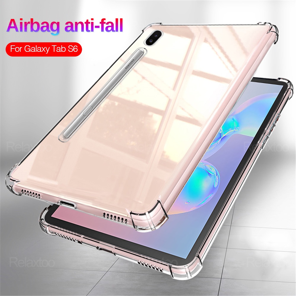 À Prova De Choque Caso Airbag Transparente Para Samsung Galaxy Tab A7 10.4 2020 Um 8.0 10.1 2019 S5E S6 Lite S7 Tablet Macio Capa De Silicone