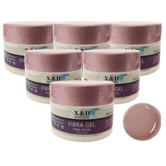 Atacado Novo Fibra Gel xd Nail Unha Decoração Unha Gel X&d Fiber Fibra Gel Xed para Construção e Alongamento de Unhas LED e UV 15ML / ATACADÂOREAL