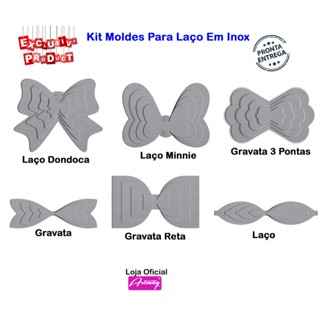 Kit Moldes Para Laços Gravata Sencacional - K04 em Oferta na Shopee